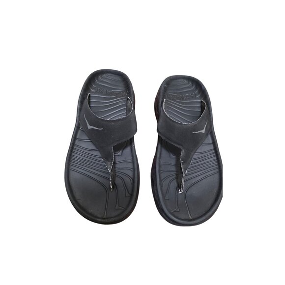 Hoka One One Women's Black Recovery Thong Sandals Size 8 Comfortable & Durable S - Picture 1 of 8